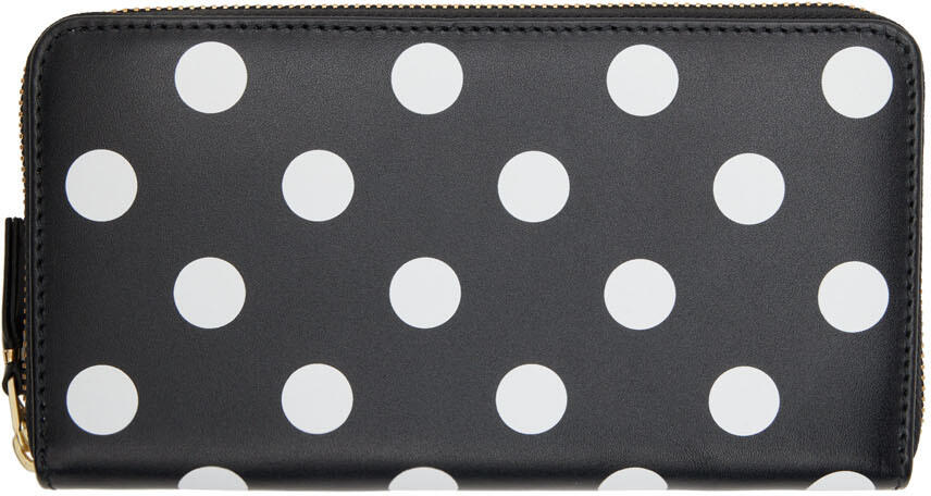 COMME des GARÇONS WALLETS Black Dots Zip Wallet Cover