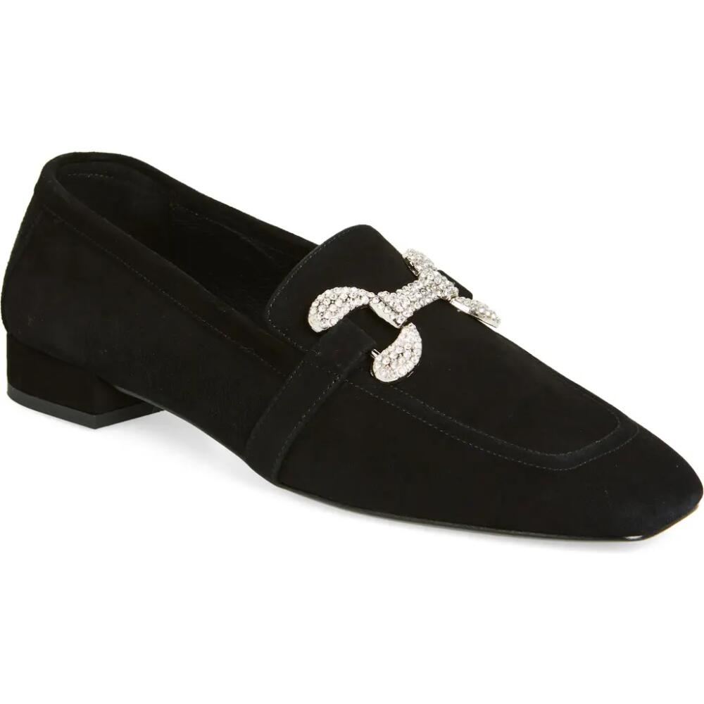 KOKO + PALENKI Sage Square Toe Loafer in Black Suede Cover