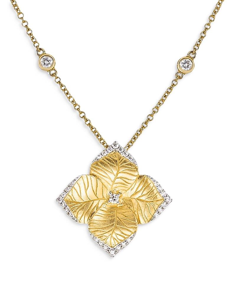 Piranesi 18K Yellow Gold Oro Fiore Diamond Large Flower Pendant Necklace, 16-18 Cover