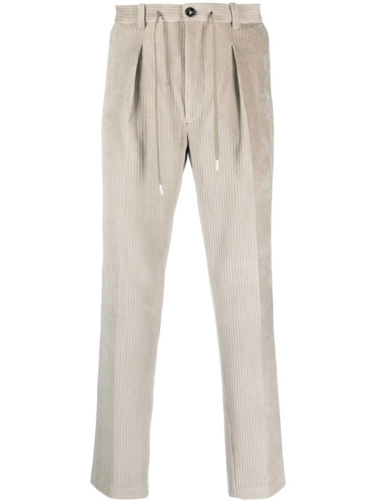 Circolo 1901 slim-cut corduroy trousers - Grey Cover