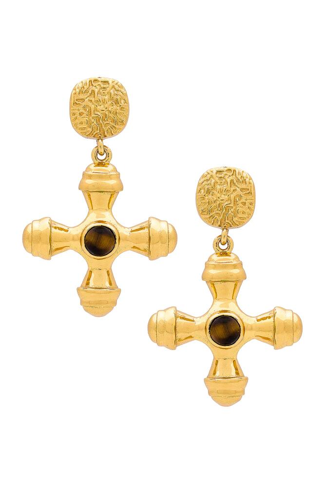 AUREUM Aurora Earrings in Metallic Gold Cover