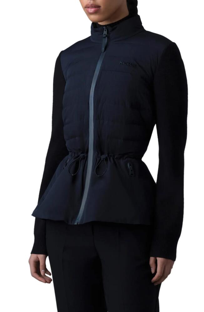 Mackage Laika Mixed Media Peplum Down Jacket in Black Cover