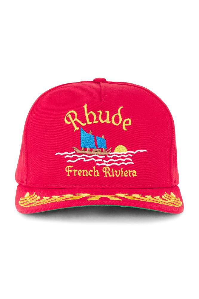 Rhude Riviera Sailing Hat in Red Cover