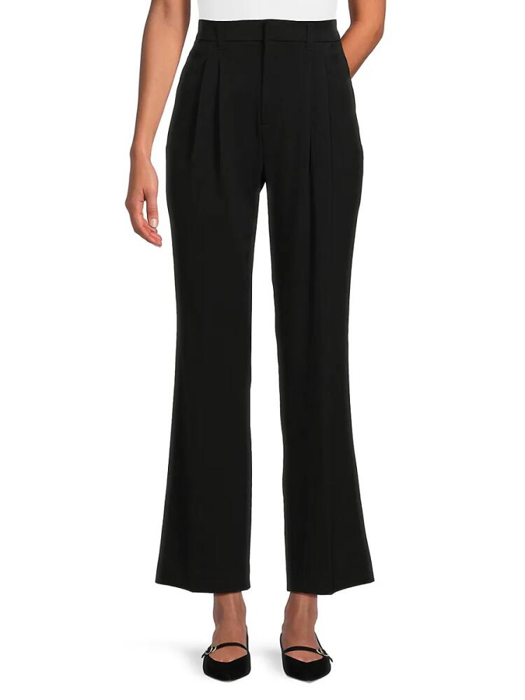 Saks Fifth Avenue Women's Fifth Avenue Stretch Pleated Pants - Black Cover