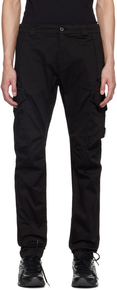 C.P. Company Black Ergonomic Cargo Pants Cover