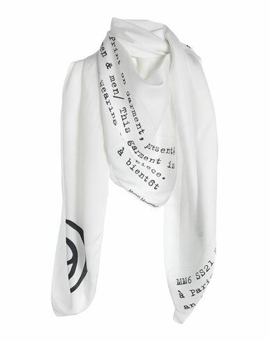 Mm6 Maison Margiela Woman Scarf White Viscose Cover