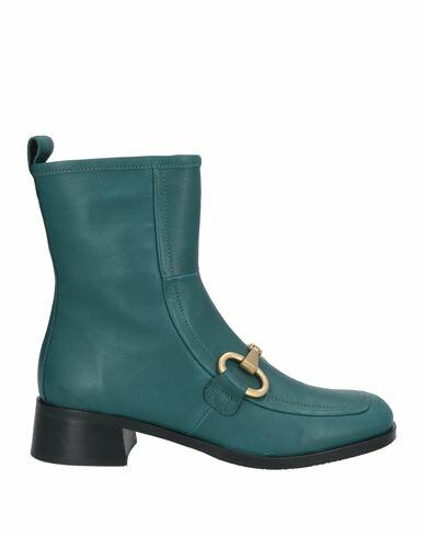 Elvio Zanon Woman Ankle boots Deep jade Soft Leather Cover