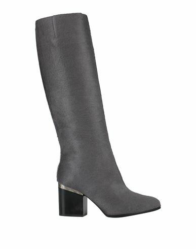 Hogan Woman Boot Grey Leather Cover