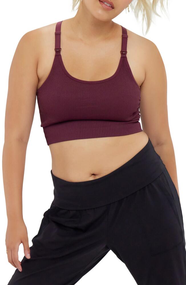 Ingrid & Isabel Seamless Active Maternity/Nursing Bra in Fig Cover