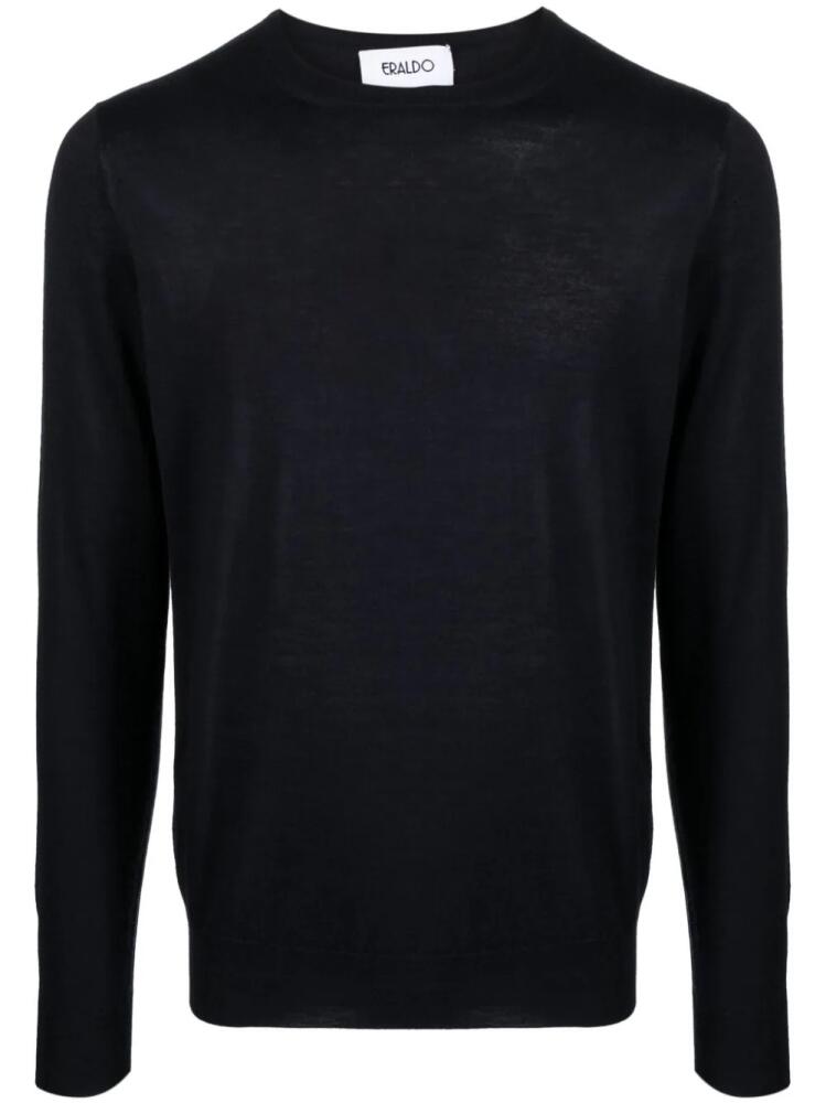 ERALDO crew-neck cashmere-blend jumper - Blue Cover