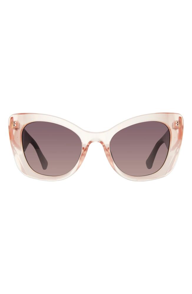 Kurt Geiger London 52mm Gradient Cat Eye Sunglasses in Light Pink/Azure Gradient Cover