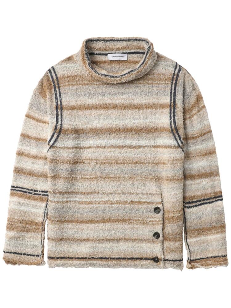 Kiko Kostadinov stripe-detailing jumper - Neutrals Cover