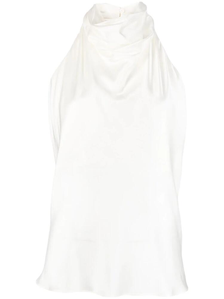 ARMARIUM stretch-silk halterneck top - White Cover