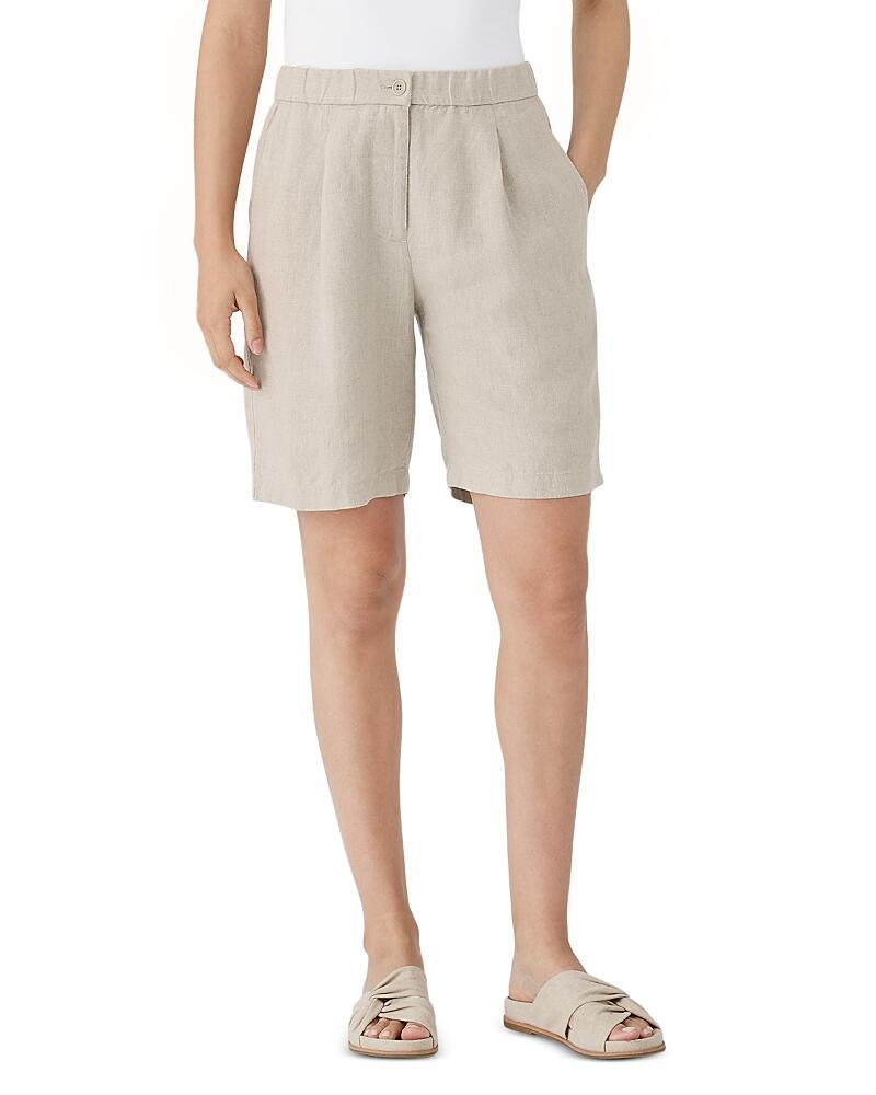 Eileen Fisher Easy Fit Linen Shorts Cover