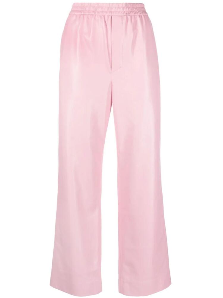 Nanushka faux-leather drawstring trousers - Pink Cover