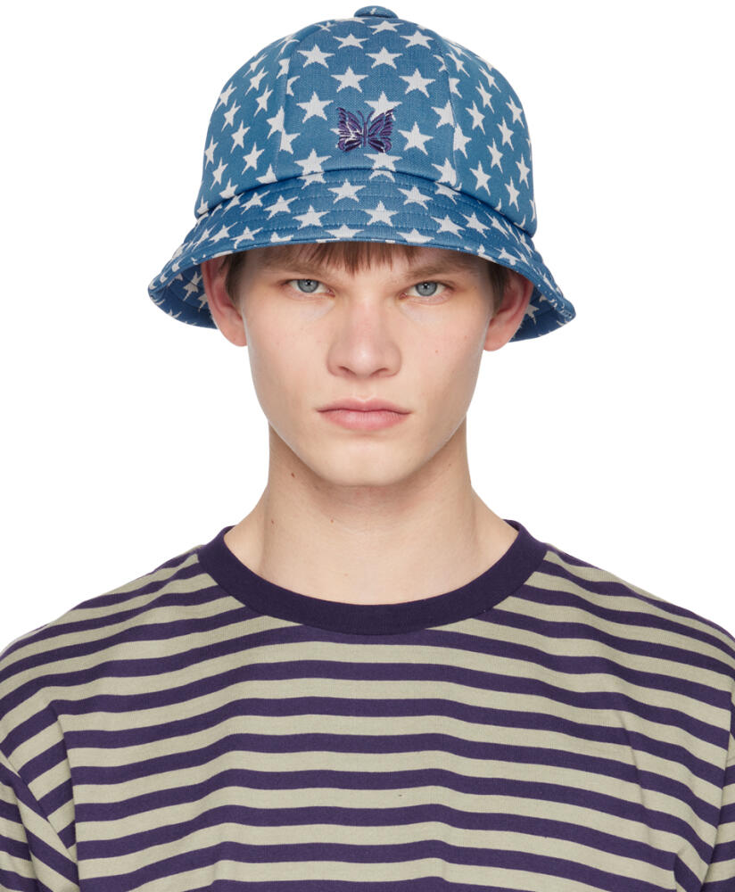 NEEDLES Blue Star Bucket Hat Cover