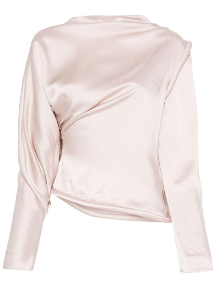 Victoria Beckham crepe satin blouse - Pink Cover