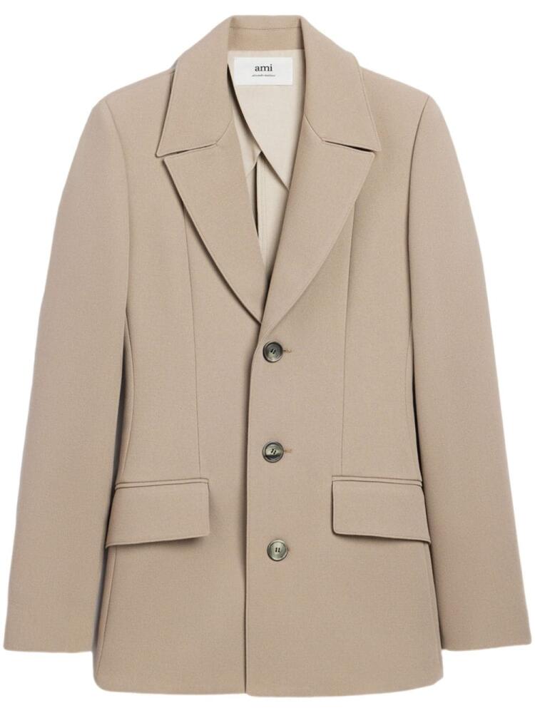 AMI Paris tailored virgin wool blazer - Neutrals Cover