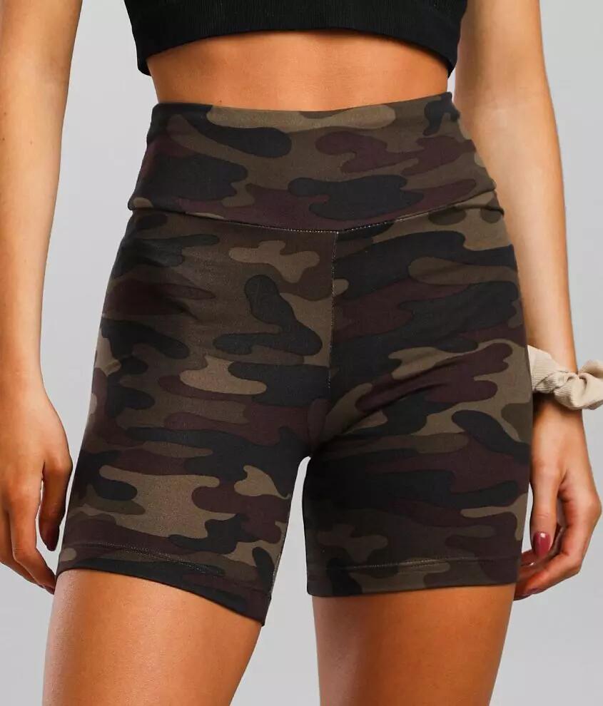 FITZ + EDDI Camo Print Biker Short Cover