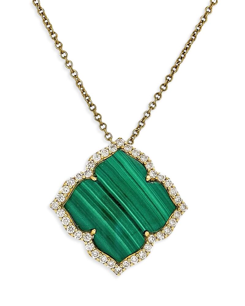 Piranesi 18K Yellow Gold Capri Malachite & Diamond Flower Necklace; 18 Cover