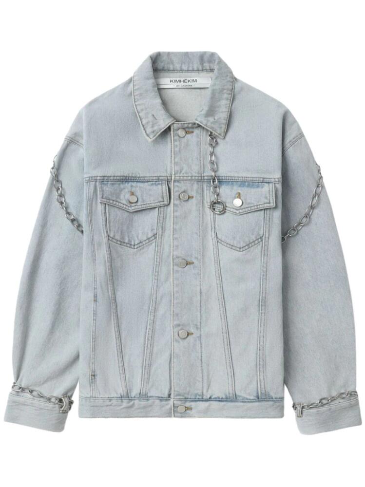 Kimhekim chain-link detailing denim jacket - Blue Cover