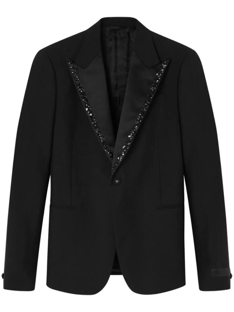 Versace pailette-embellished single-breasted blazer - Black Cover