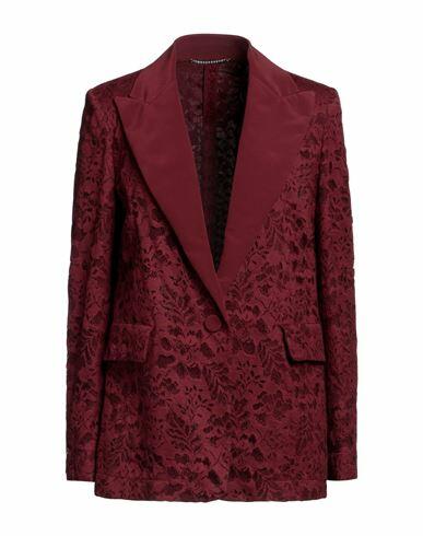 Max Mara Studio Woman Blazer Burgundy Cotton, Polyamide, Silk Cover