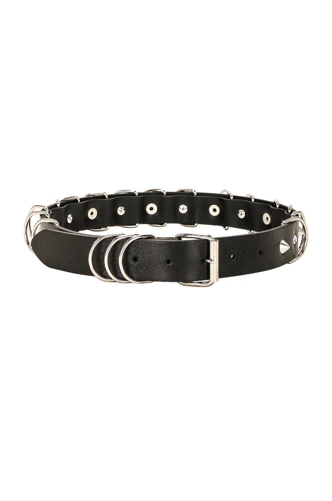 Alessandra Rich Leather Belt in Black Cover