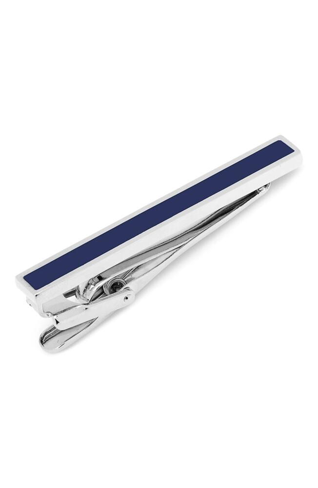 Cufflinks, Inc. Inlaid Tie Bar in Silver Navy Enamel Cover