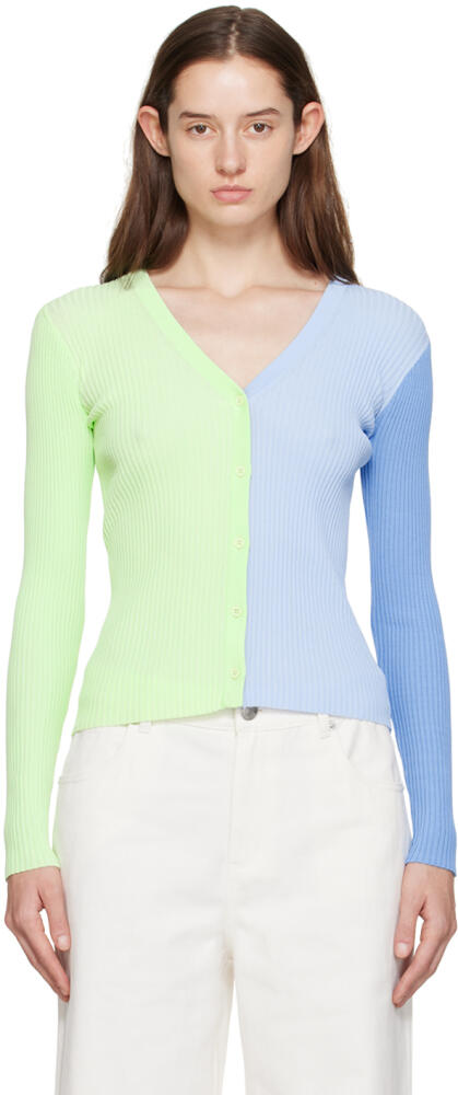 Staud Green & Blue Cargo Cardigan Cover