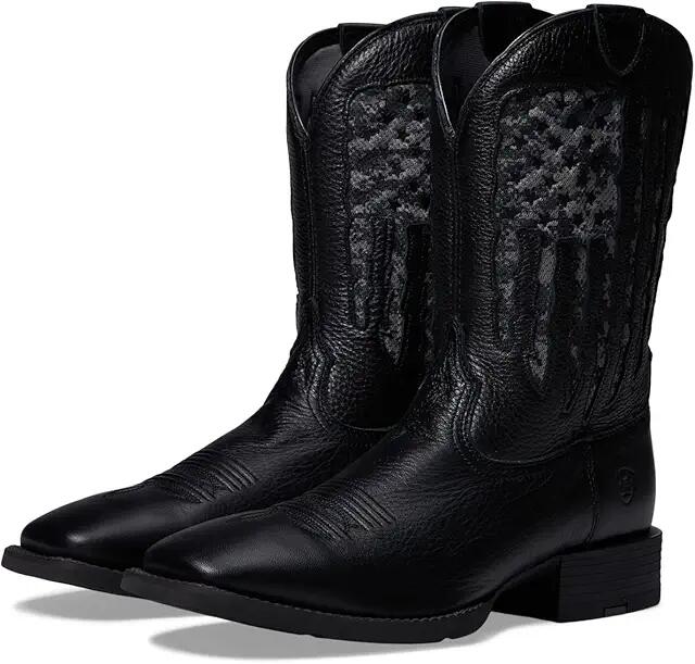 Ariat Sport My Country VentTEK Western Boot (Black Deertan/Black Camo Print) Men's Shoes Cover