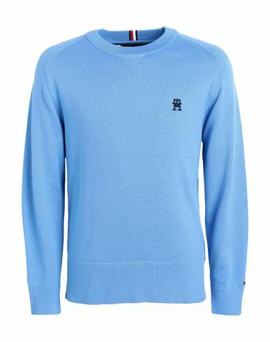 Tommy Hilfiger Man Sweater Light blue Cotton Cover