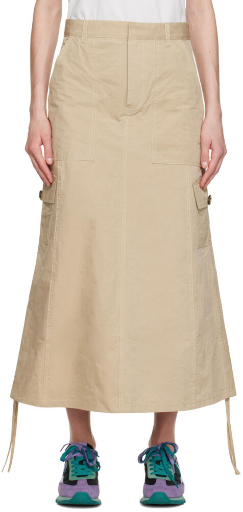 Marc Jacobs Beige 'The Cargo' Midi Skirt Cover