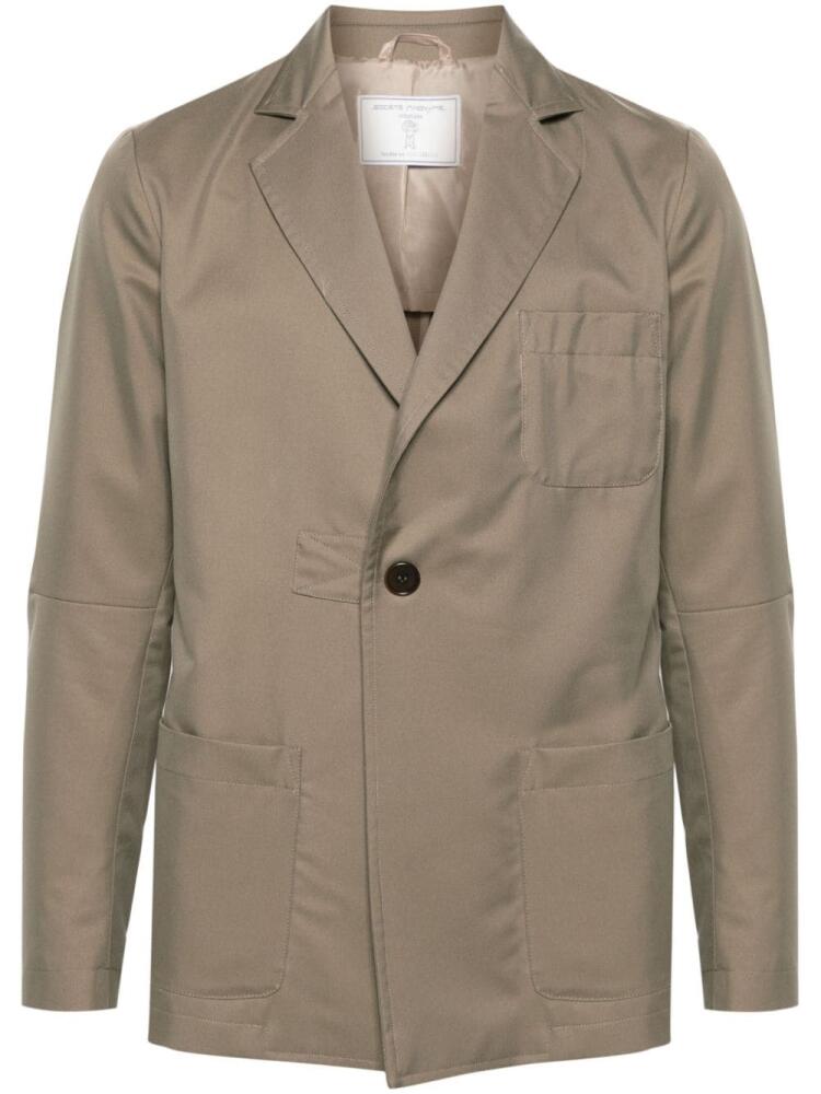 Société Anonyme Glory single-breasted cotton blazer - Neutrals Cover