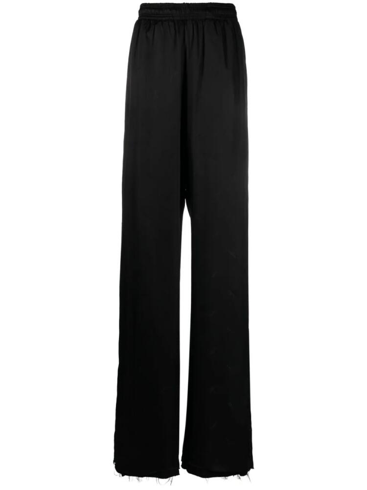 VETEMENTS satin-finish wide-leg trousers - Black Cover