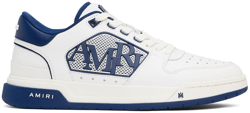 AMIRI White & Blue Classic Low Sneakers Cover