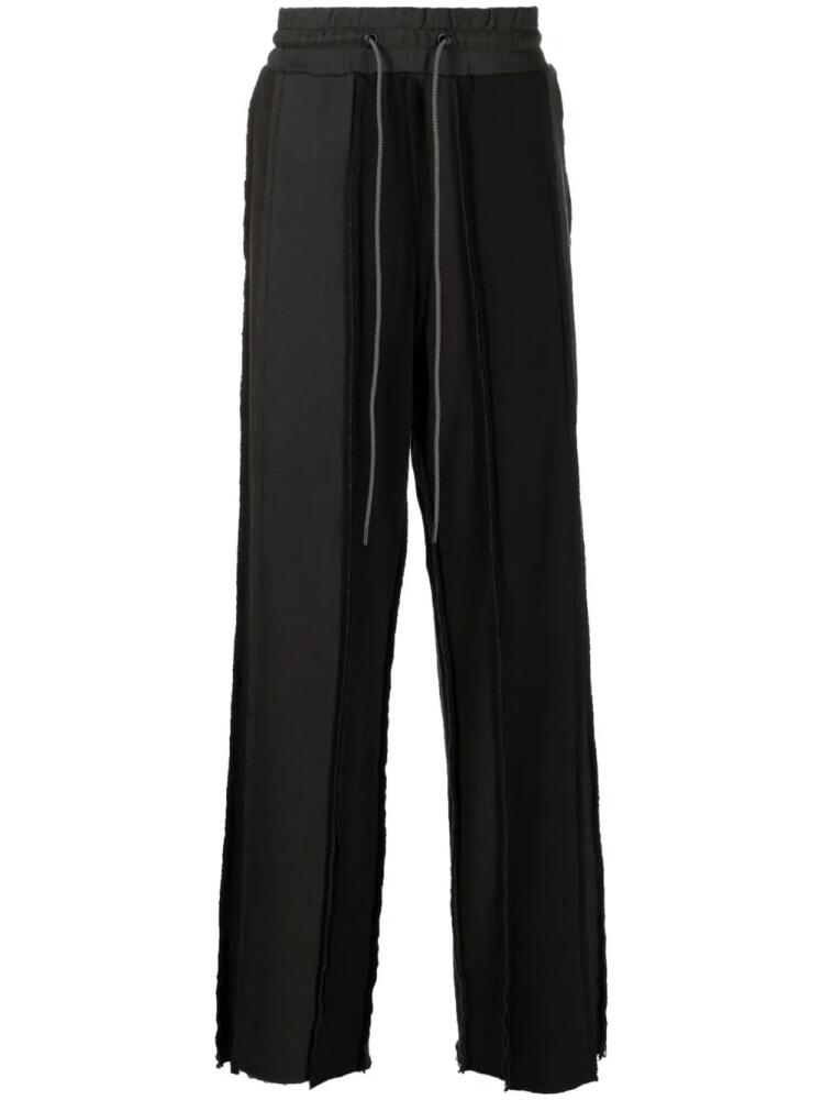 Mostly Heard Rarely Seen panelled cotton track pants - Black Cover