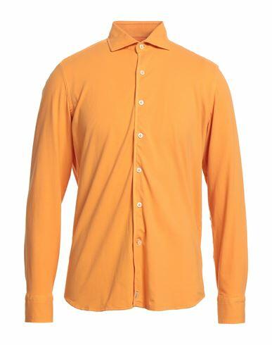 Sonrisa Man Shirt Orange Cotton, Elastane Cover