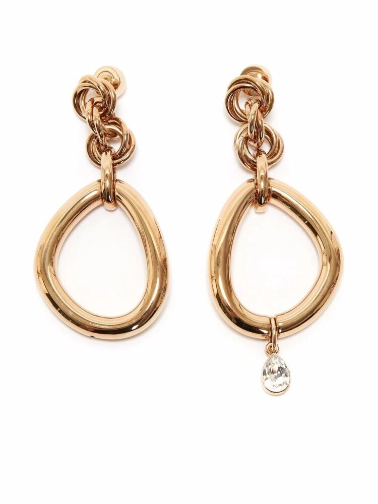 JW Anderson crystal-embellished mismatch earrings - Gold Cover