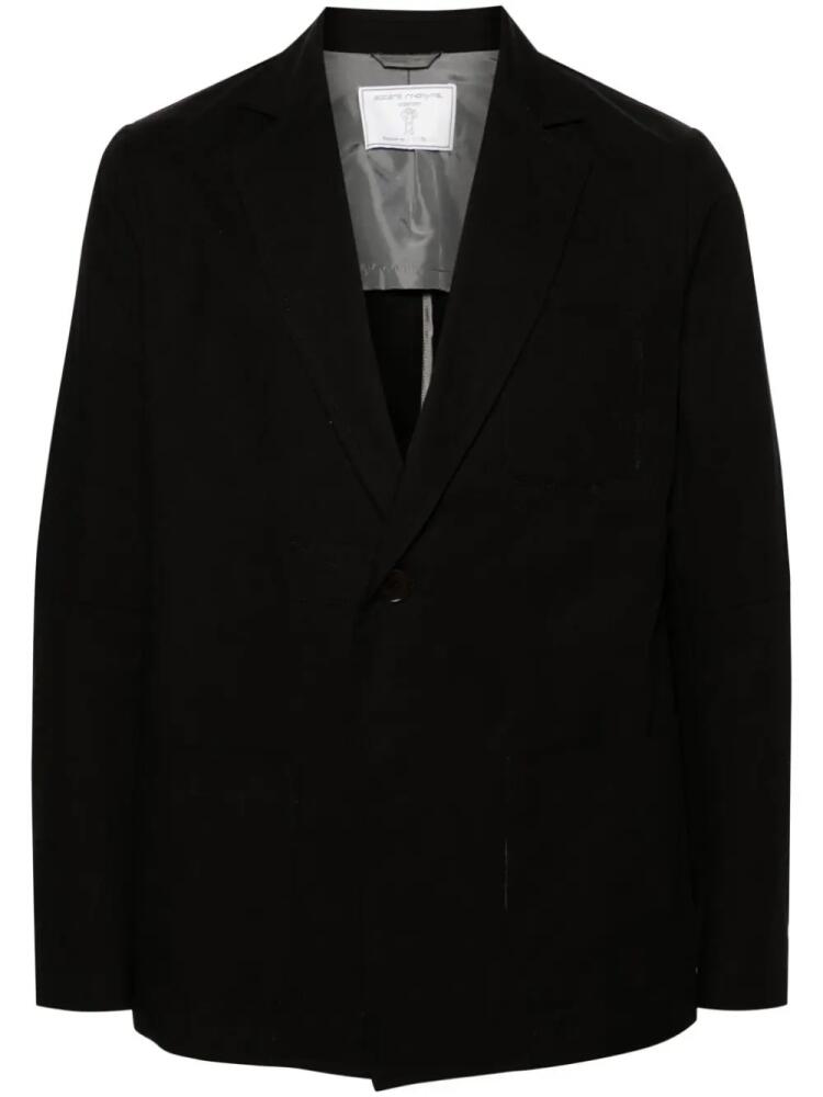 Société Anonyme single-breasted canvas blazer - Black Cover