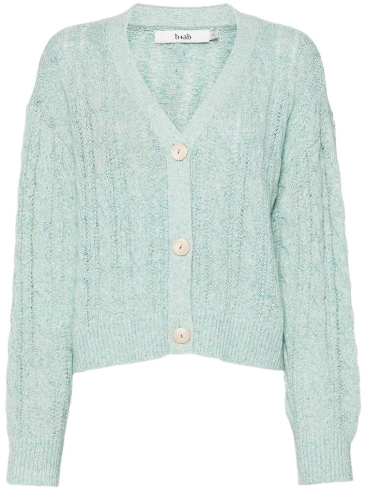 b+ab cable knit cardigan - Green Cover