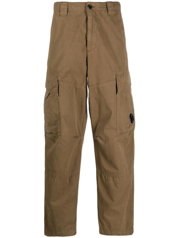 C.P. Company straight-leg cotton cargo trousers - Green Cover