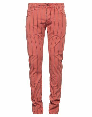 Hand Picked Man Pants Brick red Cotton, Elastane Cover