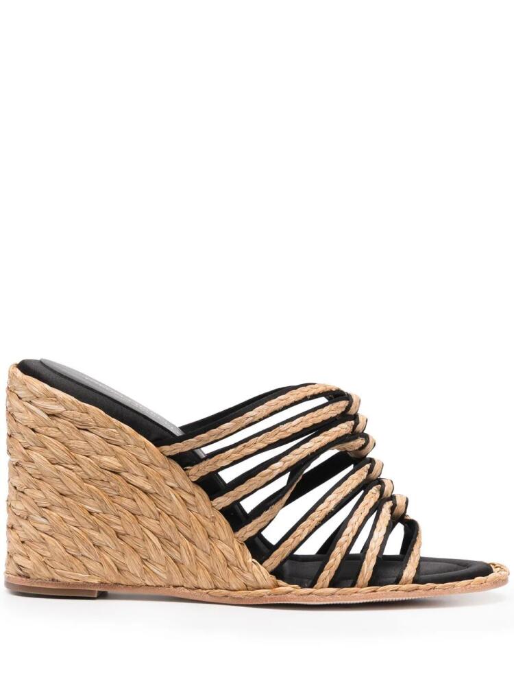 Paloma Barceló raffia open-toe sandals - Neutrals Cover