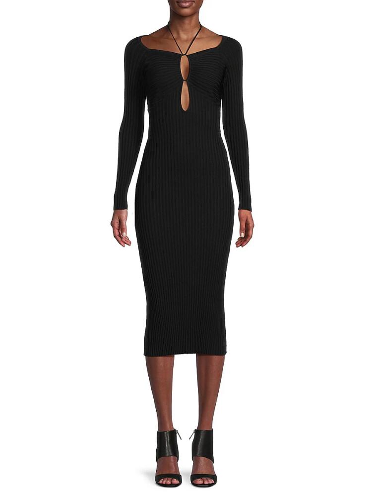 Solid & Striped Women's The Lisa Midi Bodycon Dress - Blackout Cover