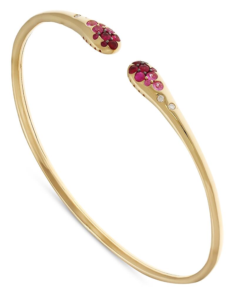 Alberto Milani 18K Yellow Gold Via Fiori Scuri Diamond & Pink Sapphire Cuff Bracelet - Exclusive, Italy Campaign Cover