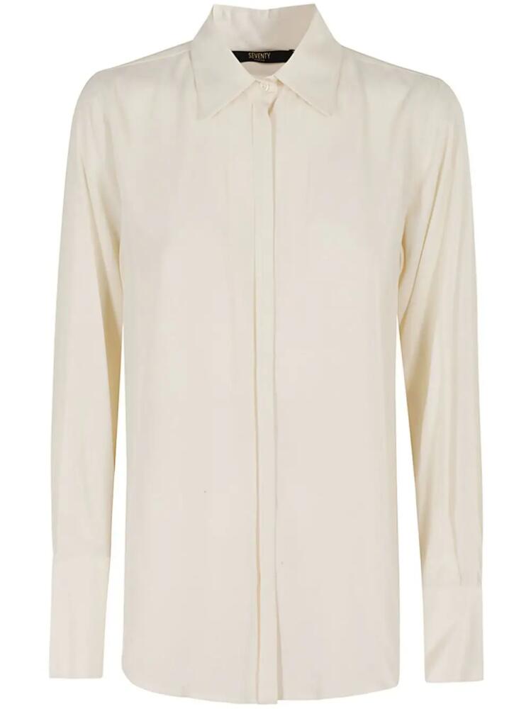 Seventy georgette-crepe shirt - White Cover