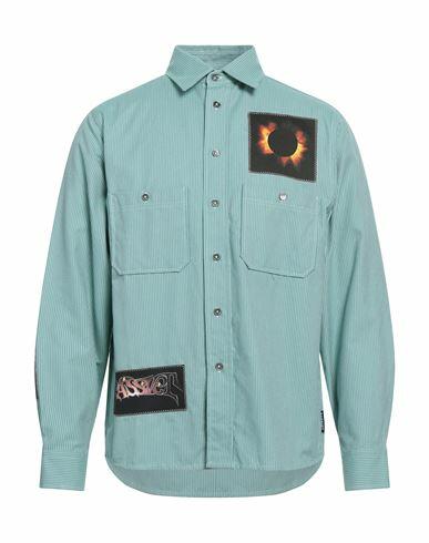 Rassvet Man Shirt Turquoise Cotton, Elastane Cover