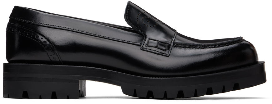 BOSS Black Leather Loafers Cover