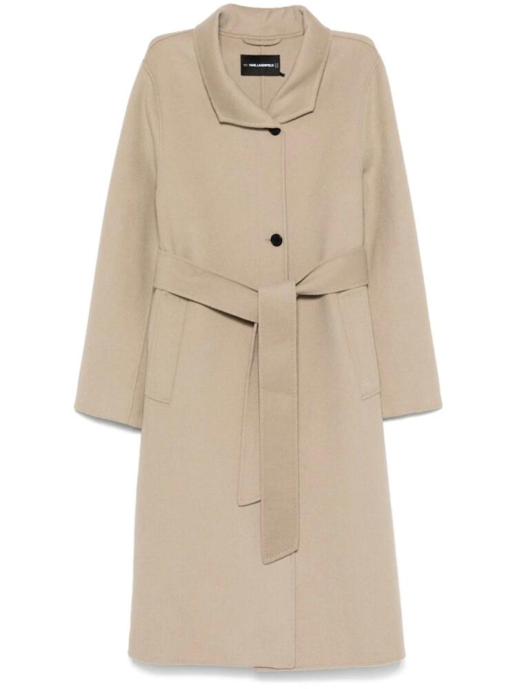 Karl Lagerfeld double-face wool coat - Brown Cover